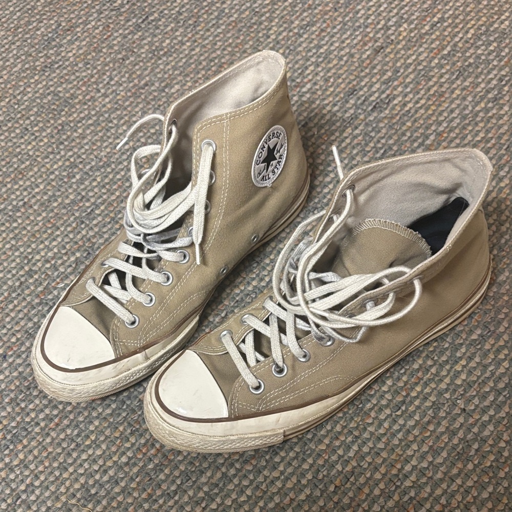 Converse High-Top Sneakers in Beige